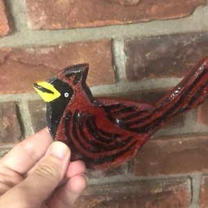 Hand painted cardinal.
